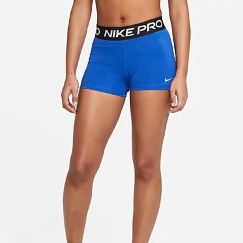 Blue Nike Pro Shorts